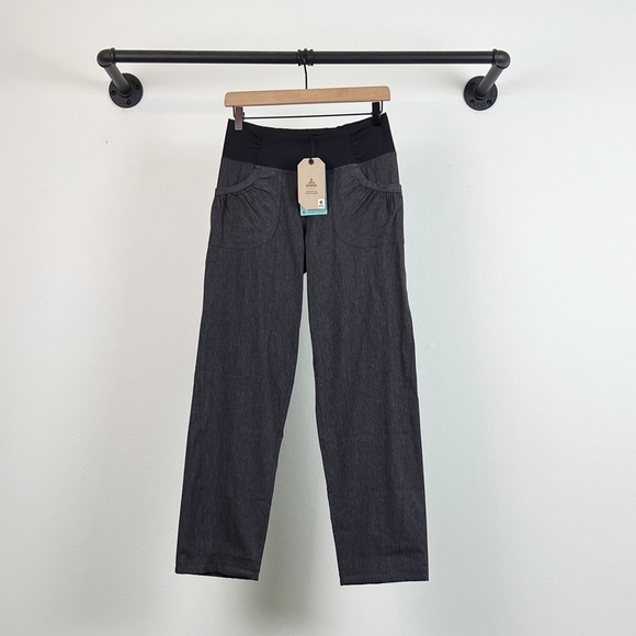 NWT Prana Summit Mid Rise Pull On Straight Leg Adjustable Pant Charcoal - Picture 7 of 10